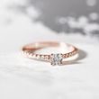 ROSE GOLD RING WITH BRILLIANT CUT DIAMONDS - DIAMOND ENGAGEMENT RINGS - ENGAGEMENT RINGS