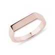 Wide Rose Gold Flat Top Pinky Ring