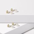 BOUCLES D'OREILLES OR AVEC PERLE D'EAU DOUCE - BOUCLES D'OREILLES EN PERLES - PERLES