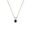 Sapphire necklace in yellow gold