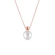 PEARL NECKLACE IN ROSE GOLD - PEARL PENDANTS{% if category.pathNames[0] != product.category.name %} - {% endif %}