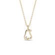 PEAR NECKLACE IN 14K YELLOW GOLD - DIAMOND NECKLACES - NECKLACES