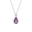 HALSKETTE AUS WEISSGOLD MIT AMETHYST UND DIAMANT IM BRILLANTSCHLIFF - KETTEN MIT AMETHYST{% if kategorie.adresa_nazvy[0] != zbozi.kategorie.nazev %} - KETTEN{% endif %}