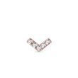 ROSE GOLD DIAMOND V SINGLE EARRING - DIAMOND EARRINGS - EARRINGS
