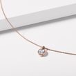 HALSKETTE MIT RUNDEM LABOR-DIAMANT IN ROSÉGOLD - KETTEN MIT DIAMANTEN - KETTEN