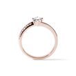 ENGAGEMENT RING WITH BRILLIANTS IN 14K ROSE GOLD - DIAMOND ENGAGEMENT RINGS - ENGAGEMENT RINGS