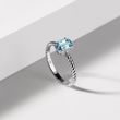 OVAL TOPAZ WHITE GOLD RING - TOPAZ RINGS - RINGS