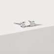 BOUCLES D'OREILLES EN OR BLANC AVEC DIAMANTS - PUCES D'OREILLES EN DIAMANT - BOUCLES D'OREILLES