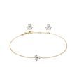14K YELLOW GOLD SHAMROCK JEWELRY SET - DIAMOND SETS - FINE JEWELRY