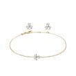 14K YELLOW GOLD SHAMROCK JEWELRY SET - JEWELRY SETS - FINE JEWELRY