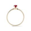 MINIMALISTISCHER GOLDRING MIT RUBIN - RINGE MIT RUBIN - RINGE