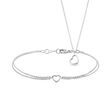 HEART-SHAPED NECKLACE AND BRACELET SET - DIAMOND SETS - FINE JEWELRY