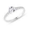 BAGUE DE FIANÇAILLES EN OR BLANC AVEC DIAMANT 0.5 CT - BAGUES DE FIANÇAILLES EN DIAMANT - BAGUES DE FIANÇAILLES