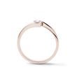 ASYMMETRICAL DIAMOND RING IN ROSE GOLD - DIAMOND ENGAGEMENT RINGS - ENGAGEMENT RINGS