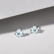 HEART-SHAPED TOPAZ EARRINGS IN WHITE GOLD - TOPAZ EARRINGS - EARRINGS