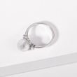 PEARL AND DIAMOND RING IN WHITE GOLD - PEARL RINGS - 
