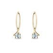 AQUAMARINE DROP EARRINGS IN 14K YELLOW GOLD - AQUAMARINE EARRINGS - EARRINGS
