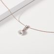 AKOYA PEARL AND DIAMOND PENDANT NECKLACE IN ROSE GOLD - PEARL PENDANTS - PEARL JEWELLERY