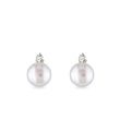 BOUCLES D'OREILLES EN OR AVEC BRILLANTS ET PERLES - BOUCLES D'OREILLES EN PERLES - PERLES