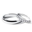 HIS AND HERS WHITE GOLD WEDDING RING SET WITH DIAMONDS - WHITE GOLD WEDDING SETS - WEDDING RINGS