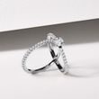 JEU D'ANNEAUX DE MARIAGE EN OR BLANC - BAGUE DE FIANÇAILLES ET ALLIANCE ASSORTIES - BAGUES DE FIANÇAILLES