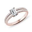 ENGAGEMENT SET WITH DIAMONDS IN ROSE GOLD - ENGAGEMENT AND WEDDING MATCHING SETS - ENGAGEMENT RINGS