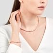 Růžový perlový náhrdelník
