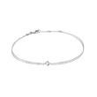 BRACELET DOUBLE EN OR BLANC AVEC DIAMANT - BRACELETS AVEC DIAMANTS - BRACELETS