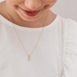 PŘÍVĚSEK KYTIČKA SE ZIRKONIÍ ZE ŽLUTÉHO ZLATA - DĚTSKÉ PŘÍVĚSKY - NÁHRDELNÍKY