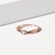 DIAMOND RING IN 14KT ROSE GOLD - SOLITAIRE ENGAGEMENT RINGS - ENGAGEMENT RINGS