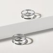 DIAMOND DOUBLE RING IN 14K WHITE GOLD - DIAMOND RINGS - RINGS