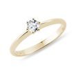 THIN BAND GOLD DIAMOND ENGAGEMENT RING - SOLITAIRE ENGAGEMENT RINGS - ENGAGEMENT RINGS