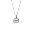 HALSKETTE MIT SMARAGDGESCHLIFFENEM DIAMANTEN IN WEISSGOLD - KETTEN MIT DIAMANTEN - KETTEN