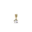 YELLOW GOLD DIAMOND RIBBON PENDANT - PENDANTS - NECKLACES