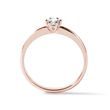 THIN BAND ROSE GOLD DIAMOND ENGAGEMENT RING - SOLITAIRE ENGAGEMENT RINGS - ENGAGEMENT RINGS