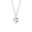 PENDENTIF EN OR ROSE AVEC DIAMANT 0,5 CT - COLLIERS AVEC DIAMANTS - COLLIERS