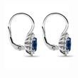WHITE GOLD EARRINGS WITH DIAMONDS AND SAPPHIRES - SAPPHIRE EARRINGS - EARRINGS