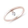 FEINER RING MIT IM LABOR GEZÜCHTETEM DIAMANTEN IN ROSÉGOLD - RINGE DIAMANT - RINGE