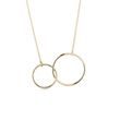 DOUBLE HOOP NECKLACE IN YELLOW GOLD - YELLOW GOLD NECKLACES - NECKLACES