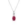 RUBY ​​AND DIAMOND WHITE GOLD NECKLACE - RUBY NECKLACES - NECKLACES