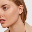 MOISSANITE CHAIN DROP EARRINGS IN ROSE GOLD - ROSE GOLD EARRINGS - EARRINGS