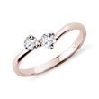 MODERNER RING MIT DIAMANT IN ROSÉGOLD - RINGE DIAMANT - RINGE