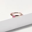 RING OF ROSE GOLD WITH PINK SAPPHIRE - SAPPHIRE RINGS - RINGS