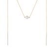 2-IN-1 PEARL NECKLACE IN 14K YELLOW GOLD - PEARL PENDANTS - PEARL JEWELRY