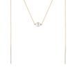 2-IN-1 PEARL NECKLACE IN 14K YELLOW GOLD - PEARL PENDANTS - PEARL JEWELRY