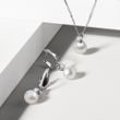 AKOYA PEARL AND DIAMOND JEWELRY SET IN WHITE GOLD - PEARL SETS - PEARL JEWELRY