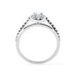 HALO DIAMOND RING IN WHITE GOLD - DIAMOND ENGAGEMENT RINGS - ENGAGEMENT RINGS