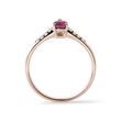 PINK TOURMALINE AND DIAMOND RING IN ROSE GOLD - TOURMALINE RINGS - RINGS