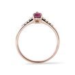 BAGUE EN OR ROSE AVEC TOURMALINE ROSE ET DIAMANTS - BAGUES EN TOURMALINE - BAGUES