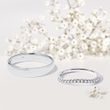 Diamond wedding rings in 14kt white gold